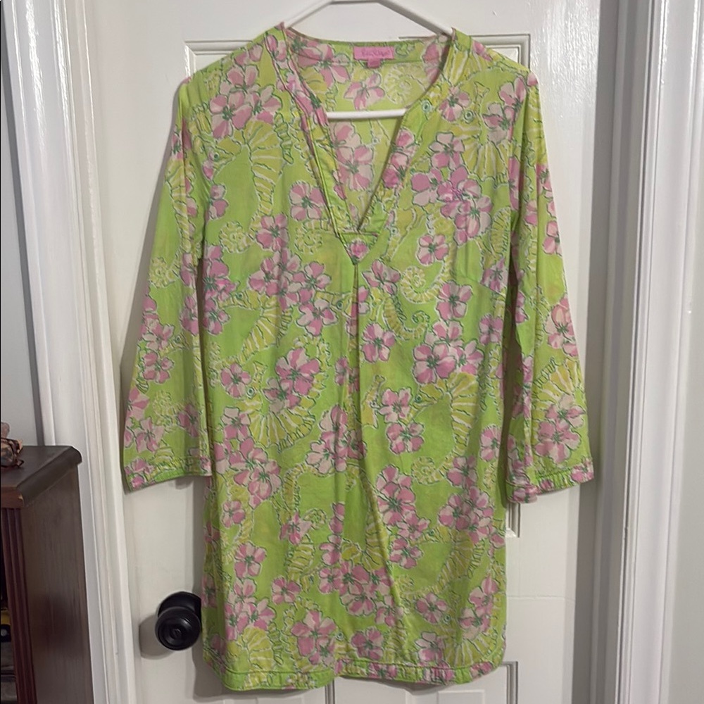 Lilly Pulitzer Green Floral Tunic - XS